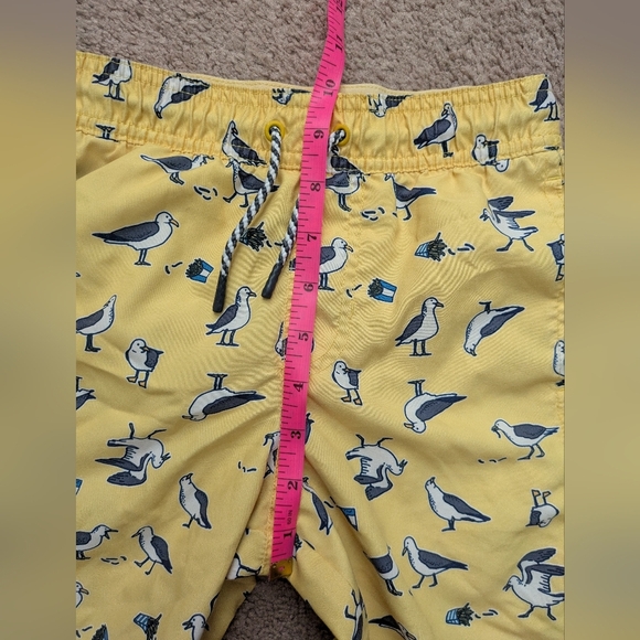 Cat & Jack Target Youth Boys Yellow Seagull Swim Trunks Small 6 / 7 - Picture 11 of 12